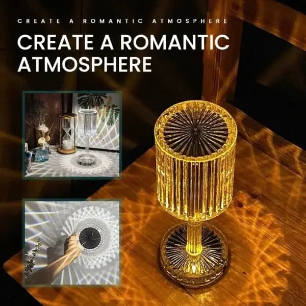 Crystal Table Lamp 3/16 Colors USB Charging Touch Lamp Diamond Bedroom Atmosphere Lights Led Light Night For Home