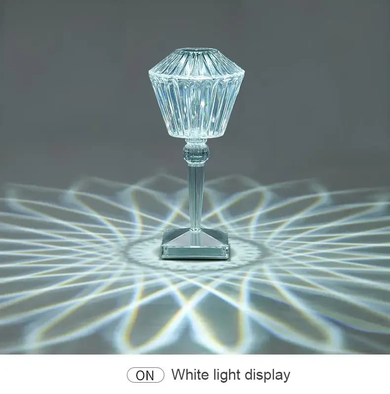 Luxury Petal Rose Rechargeable Night Lights Acrylic Led Cordless Crystal Table Lamp