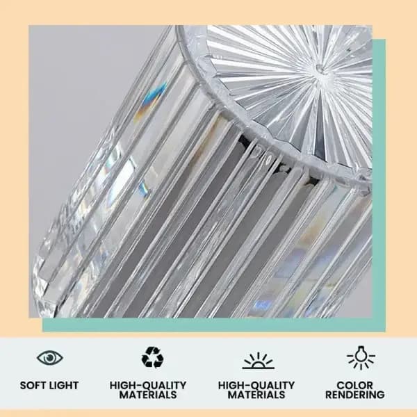 Crystal Table Lamp 3/16 Colors USB Charging Touch Lamp Diamond Bedroom Atmosphere Lights Led Light Night For Home