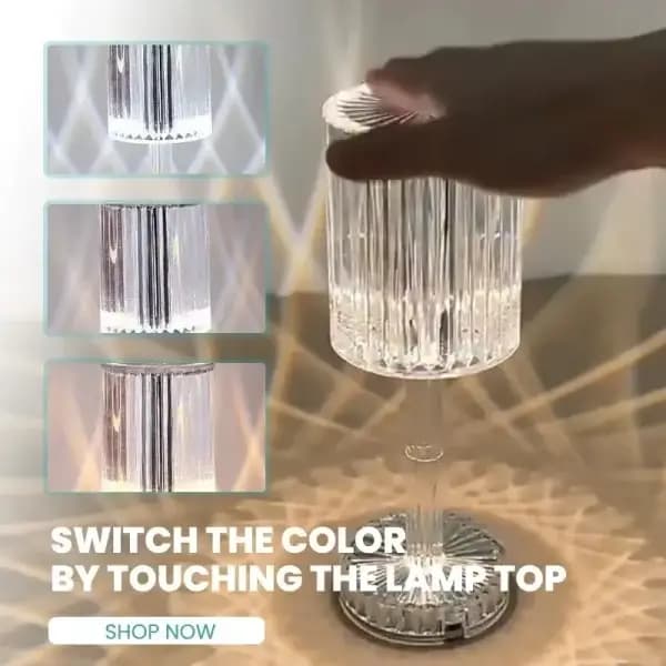 Crystal Table Lamp 3/16 Colors USB Charging Touch Lamp Diamond Bedroom Atmosphere Lights Led Light Night For Home
