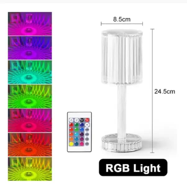 Crystal Table Lamp 3/16 Colors USB Charging Touch Lamp Diamond Bedroom Atmosphere Lights Led Light Night For Home