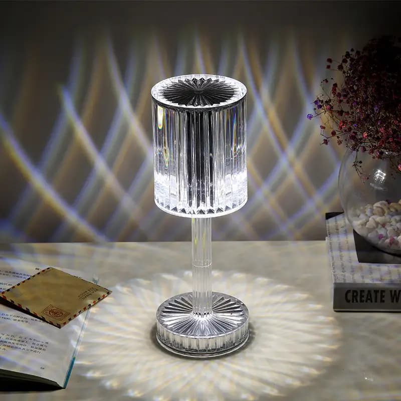 Crystal Table Lamp 3/16 Colors USB Charging Touch Lamp Diamond Bedroom Atmosphere Lights Led Light Night For Home